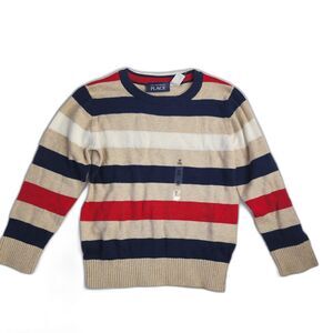 The Childrens Place 3T Striped Pullover Sweater Multicolor Soft Knit Boy